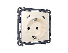 Комплект механизма электрической розетки 2USB С+C 20W с/з на винтовых зажимах 16A-250V ALFA Бежевый матовый QUANT (AP3305, VM165) MA330510