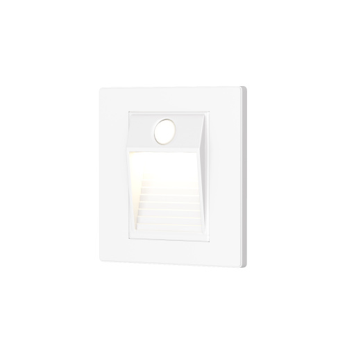 DK1020-WH Светильник встраиваемый в стену c датчиком движения, IP 20, LED 3000, 1 Вт, белый, пластик фото 2