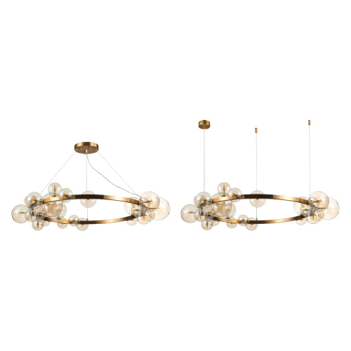 SL1165.303.24 Светильник подвесной ST-Luce Бронза/Коньячный G4 24*5W NECTON фото 4