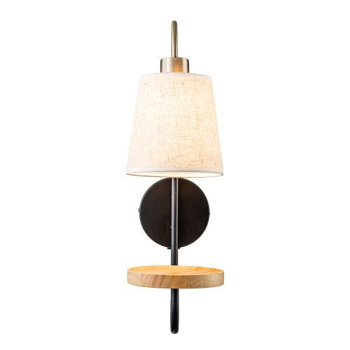 Настенный светильник Escada 582/1A E14*40W Black/Brass/Wood фото 3