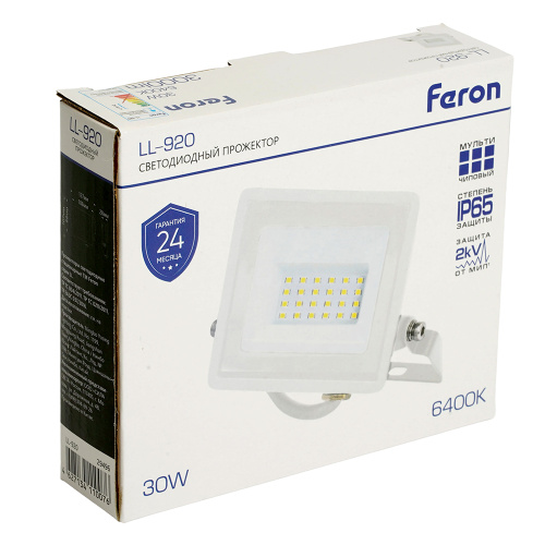 Светодиодный прожектор Feron LL-920 IP65 30W 6400K фото 9