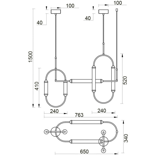 Подвесной светильник Vele Luce Capsula VL7294P03 фото 3