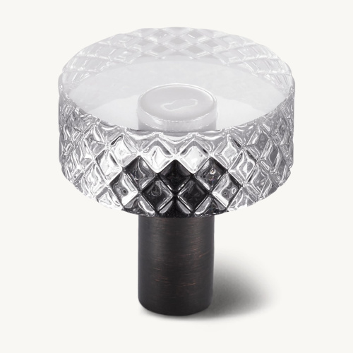 Ручка-кнопка Lambeth Knurled Crystal d.3.2 Bronze