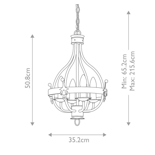 Подвесной светильник Elstead Lighting, Арт. WINDSOR4-GR фото 7