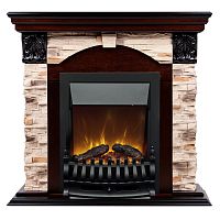Каминокомплект DUBLIN ROCK/ДУБЛИН РОК Античный дуб с очагом Электроочаг FOBOS ЛАЙТ/ФОБОС ЛАЙТ