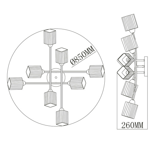 Люстра потолочная DeMarkt Олимпия 638011908 фото 2