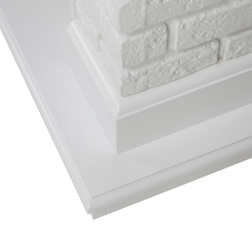 Каминокомплект BRIXTON/ЭЛЬБРУС Белый с очагом Электроочаг SPARTA 25.5 фото 7