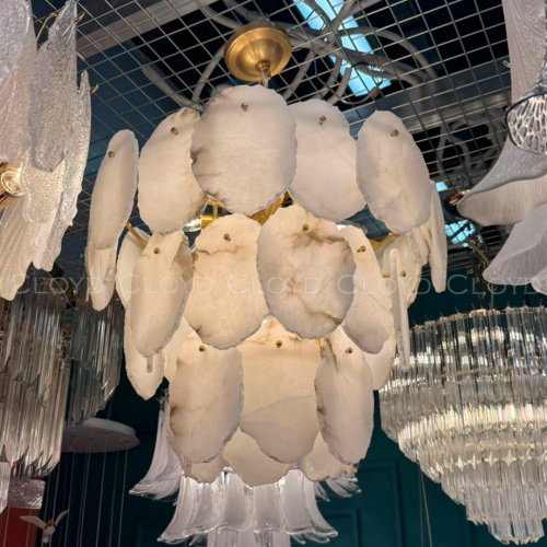 Люстра Cloyd KNOSS-B C11 / Ø60 см - алебастр - латунь (арт.12354) фото 2