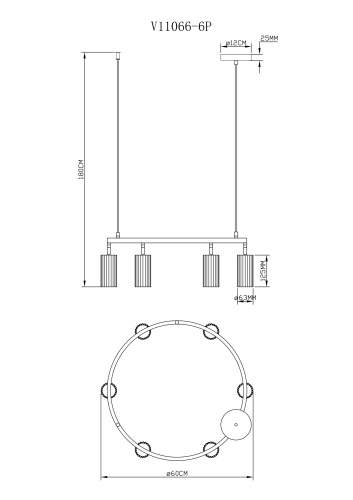 Люстра подвесная Moderli V11601-6P Cora фото 9