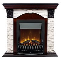 Каминокомплект DUBLIN LUX/ДУБЛИН ЛЮКС Античный дуб с очагом Электроочаг FOBOS ЛАЙТ/ФОБОС ЛАЙТ