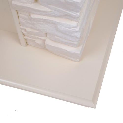 Каминокомплект ELFORD/РАЛЬФ Белый дуб с очагом Электроочаг EVRIKA 25.5 фото 4