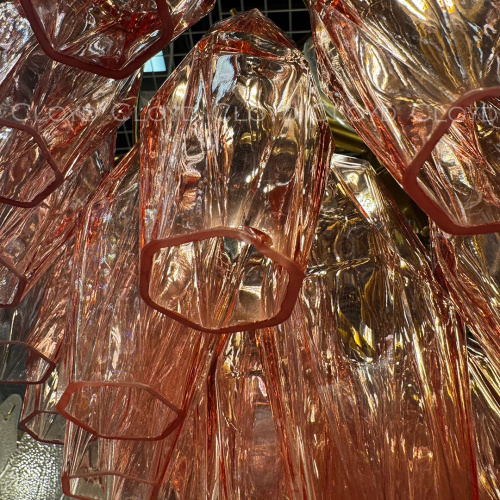 Люстра Cloyd CALCUTTA C6 / Ø60 см - латунь - розов.стекло (арт.11684) фото 2