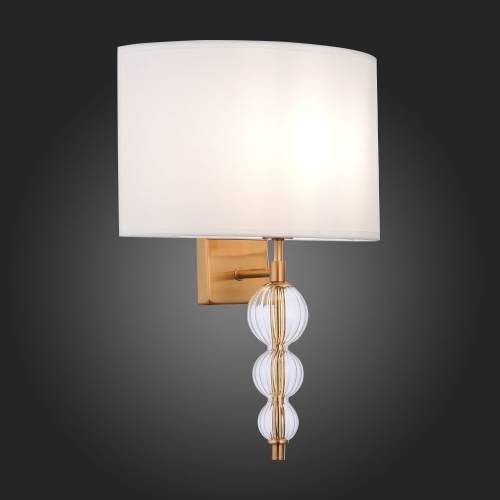 SLE105711-01 Светильник настенный Латунь, Прозрачный/Белый E14 1*40W RAMER фото 6