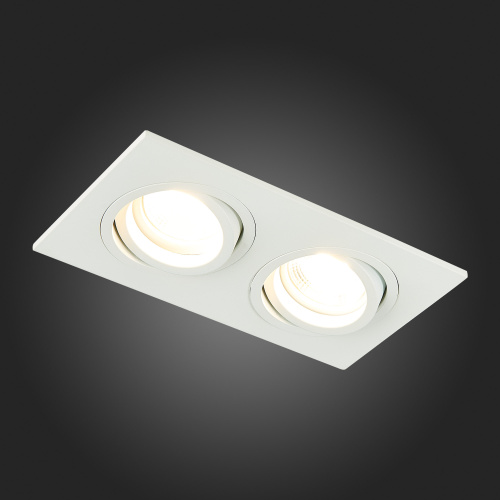 ST251.508.02 Св-к встр. Белый GU10 2*50W  IP20 L170xW92xH27 220V Без ламп Встраиваемые светильники фото 3