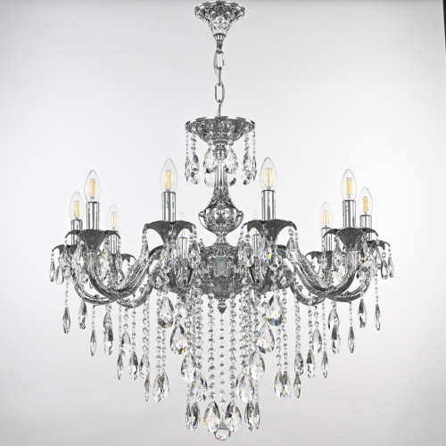 Люстра с хрустальными подвесками AL79101/10/250 B Ni Bohemia Ivele Crystal (Богемия Ивеле Кристалл) фото 5