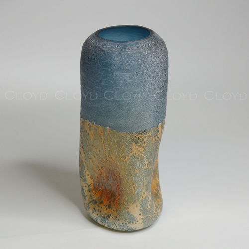 Ваза Cloyd арт.50138 / выс. 37 см - синее стекло / серия 1659