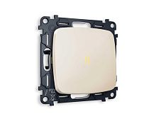 Комплект механизма 1-кл выключателя AMBRELLA VOLT с подсветкой 3200K OMEGA Бежевый глянец QUANT (OP3020, VM101, G11Y) MO302010