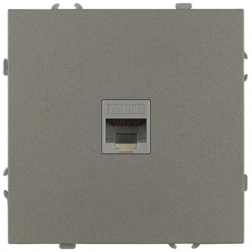 Розетка ЭРА Galaxy 15-3107-07 информационная RJ45 IP20 титан Б0070747