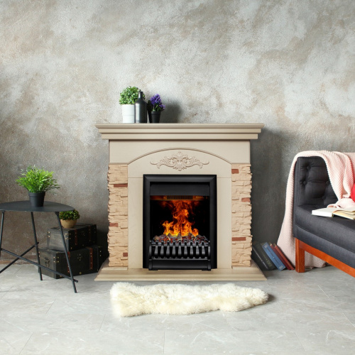 Электрокамин RealFlame Neapolis WT айвори с очагом 3D Oregan фото 6