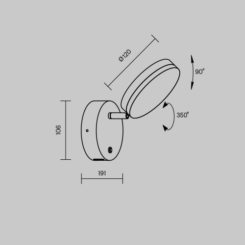 Настенный светильник (бра) Maytoni MOD070WL-L8B3K фото 2
