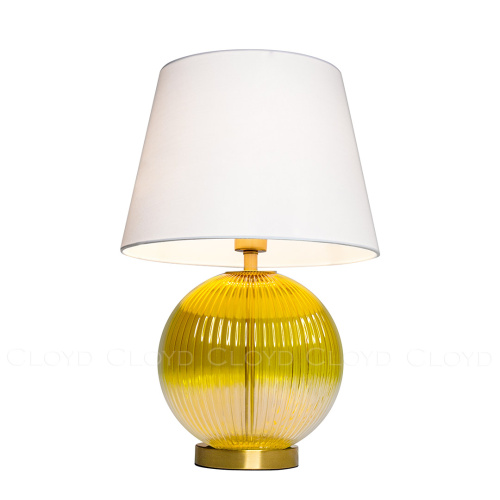Настольная лампа Cloyd ZUCCHINI T1 / выс. 54 см - латунь - янтарное стекло (арт.30115) фото 2