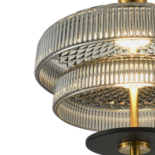 SL6122.303.01 Светильник подвесной ST-Luce Латунь/Латунь, Дымчатый LED 1*8W 3000K ORIENTAL фото 4