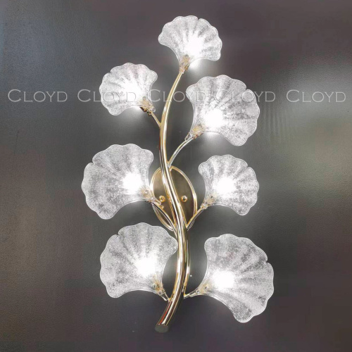 Бра Cloyd POLYNESIA W7 / выс. 77 см - прозрачн.стекло - золото (арт.20111) фото 3