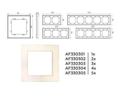 Рамка AMBRELLA VOLT AF330302 фото 2 Рамка AMBRELLA VOLT AF330302 фото 2