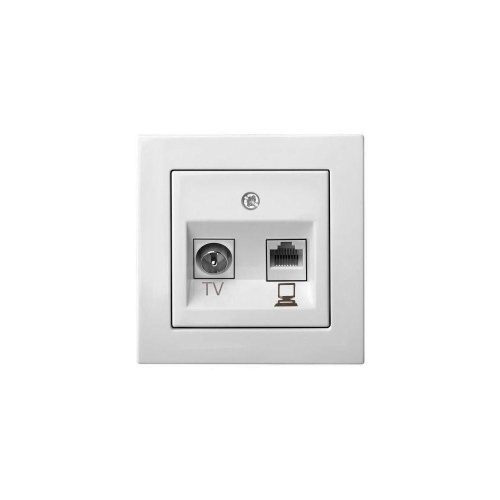 Розетка RJ45/TV Liregus Epsilon белый 28-023 Розетка RJ45/TV Liregus Epsilon белый 28-023