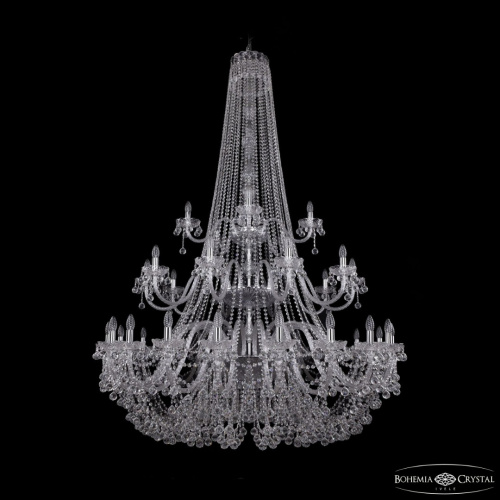 Люстра хрустальная 1409/20+10+5/530/h-203/3d Ni