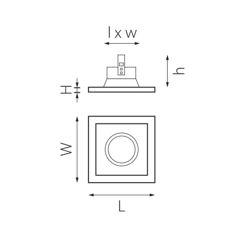 Комплект из светильника и рамки Lightstar Domino Quadro (214513+214507) D51307 фото 2
