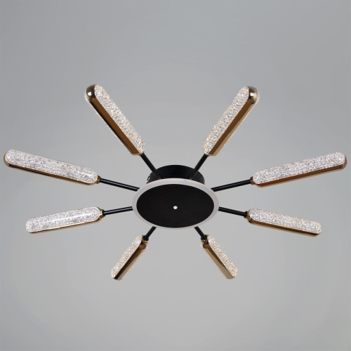 Потолочная светодиодная люстра Reluce 08290-0.3-08 BK+GD фото 5