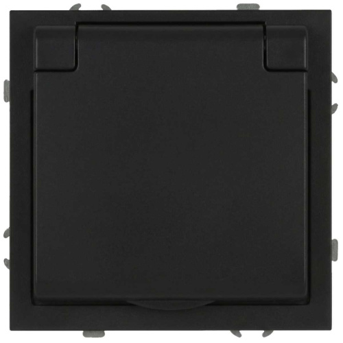 Розетка ЭРА Galaxy 15-2103-05 c заземлением 2P+E Schuko со шторками с крышкой 16А-250В IP20 антрацит Б0070666 Розетка ЭРА Galaxy 15-2103-05 c заземлением 2P+E Schuko со шторками с крышкой 16А-250В IP20 антрацит Б0070666
