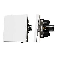 Механизм выключателя одноклавишный проходной SWT-TENDO-MKP1-PL-WH (230V, 10A) Arlight 054148