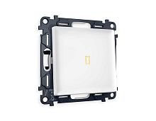 Комплект механизма 1-кл выключателя AMBRELLA VOLT с подсветкой 3200K ALFA Белый матовый QUANT (AP1220, VM101, G11Y) MA122010