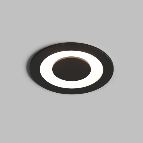 DK2500-BK Встраиваемый светильник, IP 20, 5 Вт, LED 3000, черный, алюминий