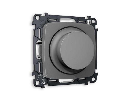 Комплект механизма светорегулятора универсального AMBRELLA VOLT OMEGA Антрацит серый 25-600W/LED 5-300W QUANT (OP6555, VM136) MO655510