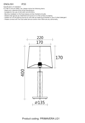 Настольная лампа Crystal Lux PRIMAVERA LG1 CHROME фото 4