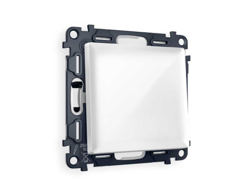 Комплект механизма 1-кл перекрестного выключателя AMBRELLA VOLT ALFA Белый глянец QUANT (AP1010, VM112)