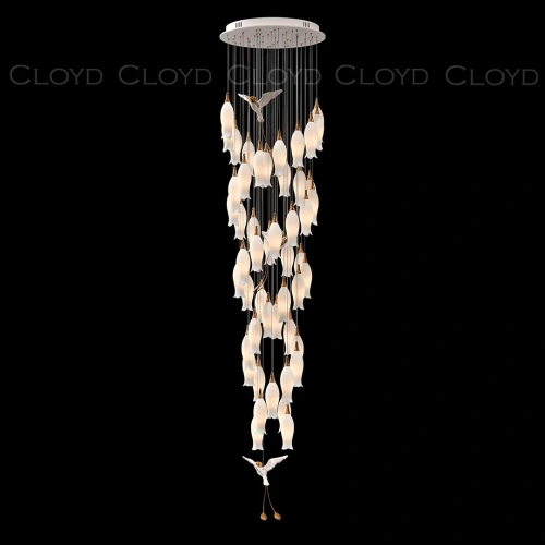 Люстра Cloyd ARGANA C50 / выс. 280 см - керамика - E14 - белый (арт.11254)