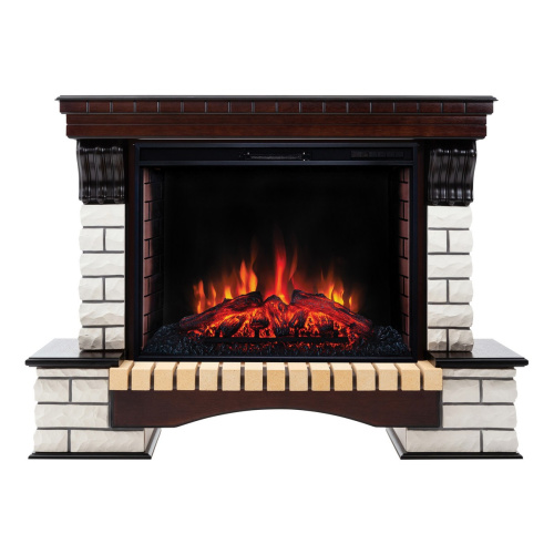 Каминокомплект COUNTRY/БРУКЛИН Античный дуб с очагом Электроочаг EPSILON/ЭПСИЛОН 33