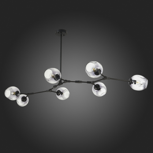 SLE154843-07 Светильник подвесной Черный/Дымчатый E27 7*40W RAMETTO фото 5