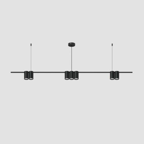 DK4063-BK Подвесной светильник ORBIT, IP20, 7xGU10 LED до 15 Вт, черный матовый, алюминий фото 2 DK4063-BK Подвесной светильник ORBIT, IP20, 7xGU10 LED до 15 Вт, черный матовый, алюминий фото 2