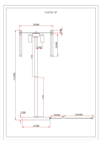 Торшер Moderli V10758-4F Levi фото 6 Торшер Moderli V10758-4F Levi фото 6