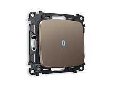 Комплект механизма 1-кл выключателя AMBRELLA VOLT с подсветкой 10000K OMEGA Темная бронза матовый QUANT (OP6320, VM101, G17B) MO632020