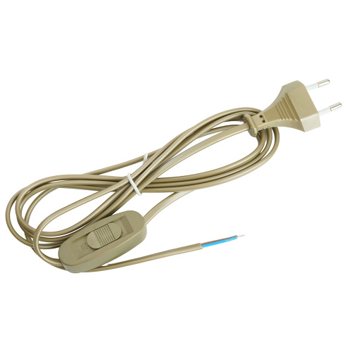 Сетевой шнур с выключателем, 230V 1,9м золото, KF-HK-1-2 фото 6