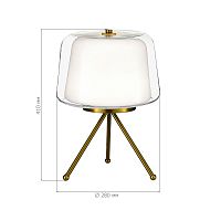 SL6127.304.01 Прикроватная лампа ST-Luce Латунь/Белый, Прозрачный LED 1*16W 3000K PANDORA