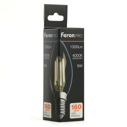 Лампа светодиодная Feron.PRO LB-1208 Свеча E14 1300LM 8W 175-265V 4000K фото 3