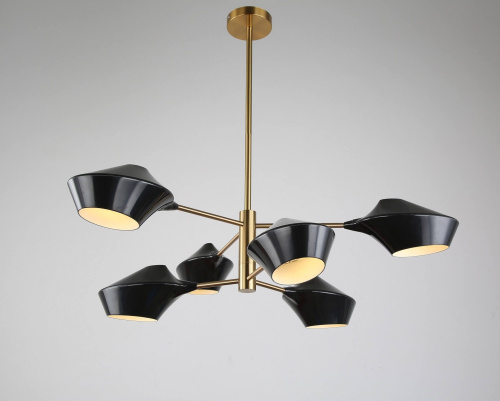 Подвесной светильник Lumina Deco Romina LDP 6037-6 BK+GD фото 3