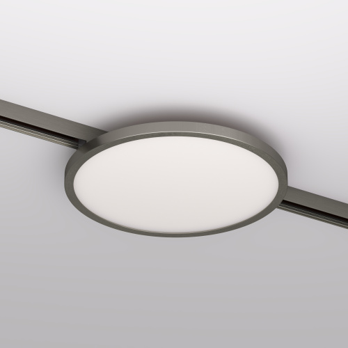 DK5763-DN Светильник для трека SHINE FLOW со светодиодом, D198*H27, 48V DC, 15W, RA?90, 3000K, IP20, темный никель, алюминий фото 3